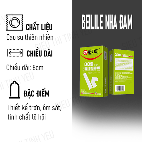 Bao cao su ngón tay Beilile hương nha đam