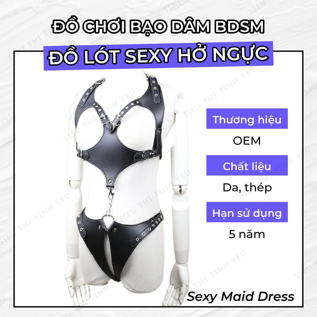 Bộ đồ chơi BDSM đồ lót sexy hở ngực