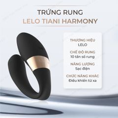 Trứng rung Lelo Tiani Harmony 10 chế độ rung kết nối app pin sạc màu đen