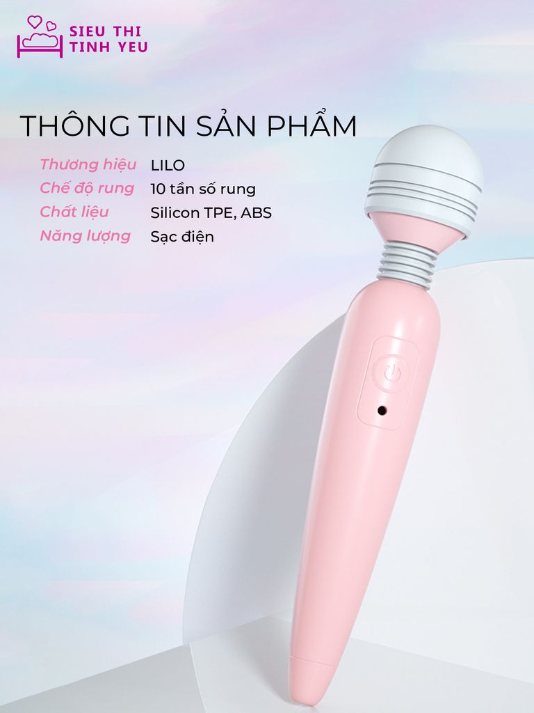 Chày rung LILO 10 chế độ rung dùng sạc