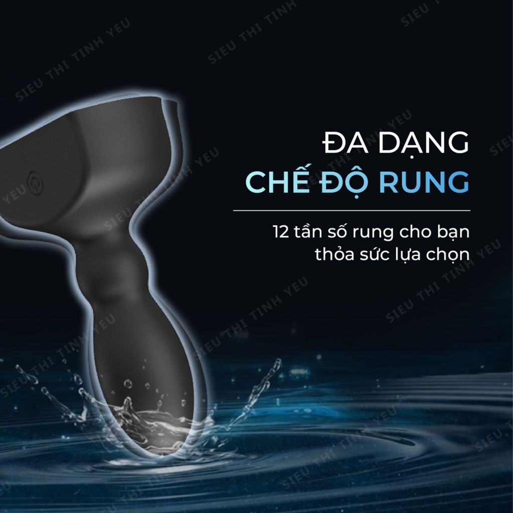 Trứng rung hậu môn Pretty Love Mr Play Anal Plug 12 chế độ rung xoay dùng sạc