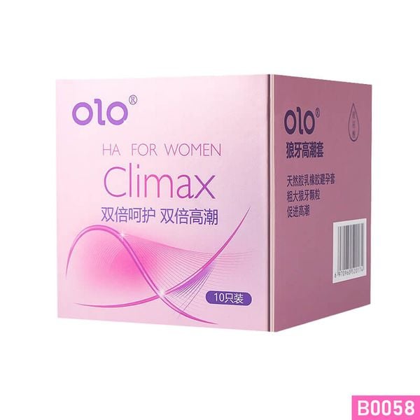 Bao cao su OLO Climax HA For Women mình gai hạt nổi nhỏ siêu mỏng dưỡng ẩm Hộp 10 cái