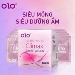 Bao cao su OLO Climax HA For Women mình gai hạt nổi nhỏ siêu mỏng dưỡng ẩm Hộp 10 cái