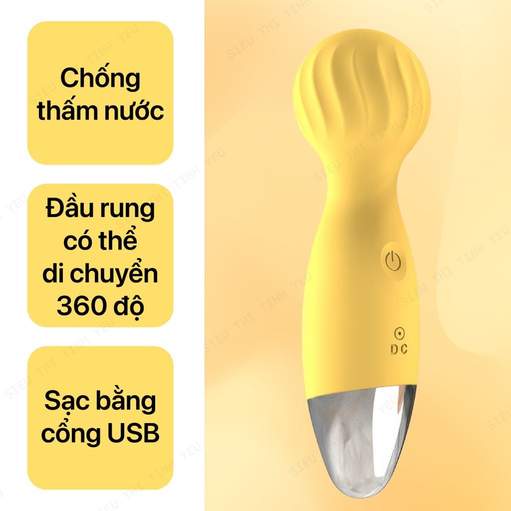 Chày rung mini cầm tay 12 tần số rung sạc điện