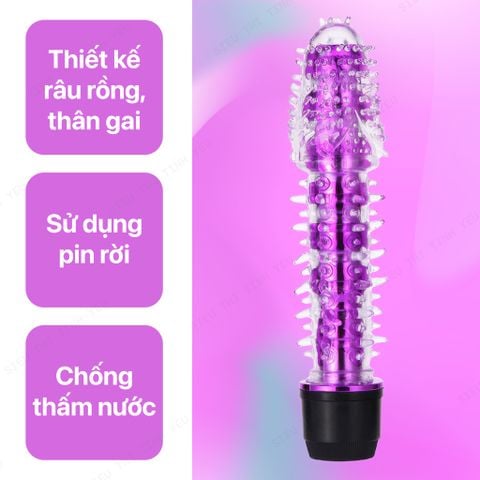Dương vật giả Baile cầm tay có gai rung mạnh dùng pin