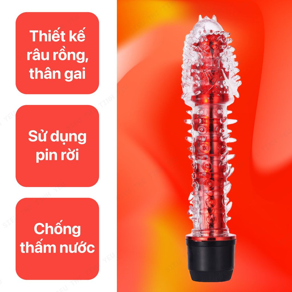 Dương vật giả Baile cầm tay có gai rung mạnh dùng pin