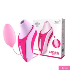 Máy massage điểm G Leten Peppa Pig bú liếm 7 chế độ  kèm trứng rung dùng pin sạc