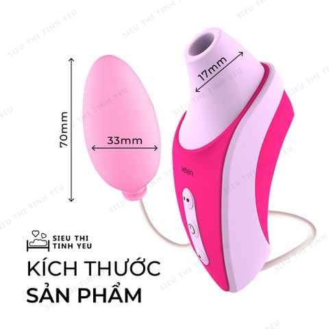 Máy massage điểm G Leten Peppa Pig bú liếm 7 chế độ  kèm trứng rung dùng pin sạc