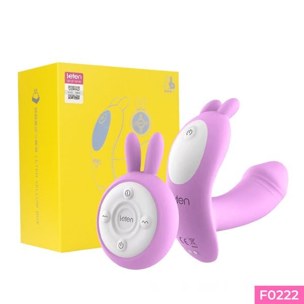 Trứng rung Leten Butterfly Vibrator 10 chế độ rung tạo nhiệt có đầu bùi pin sạc màu tím