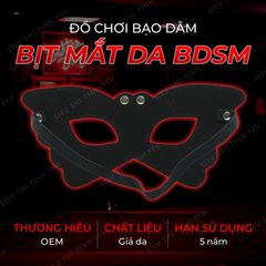 Đồ chơi BDSM bịt mắt da mắt mèo màu đen