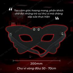 Đồ chơi BDSM bịt mắt da mắt mèo màu đen