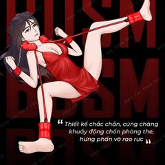 Đồ chơi BDSM trói tay chân kèm gối kê cổ