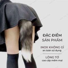 Đồ chơi hậu môn đuôi cáo đen Inox