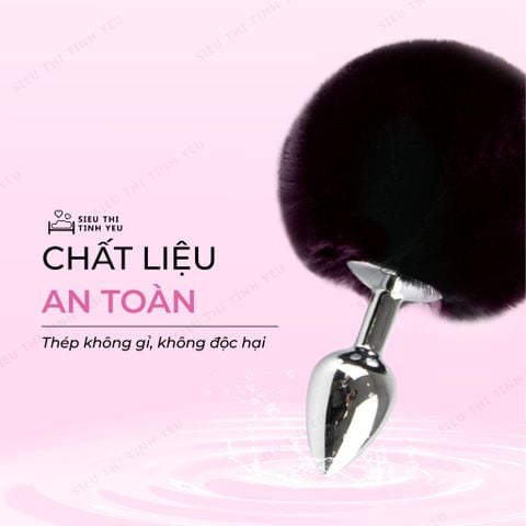 Đồ chơi hậu môn đuôi thỏ đen quyến rũ