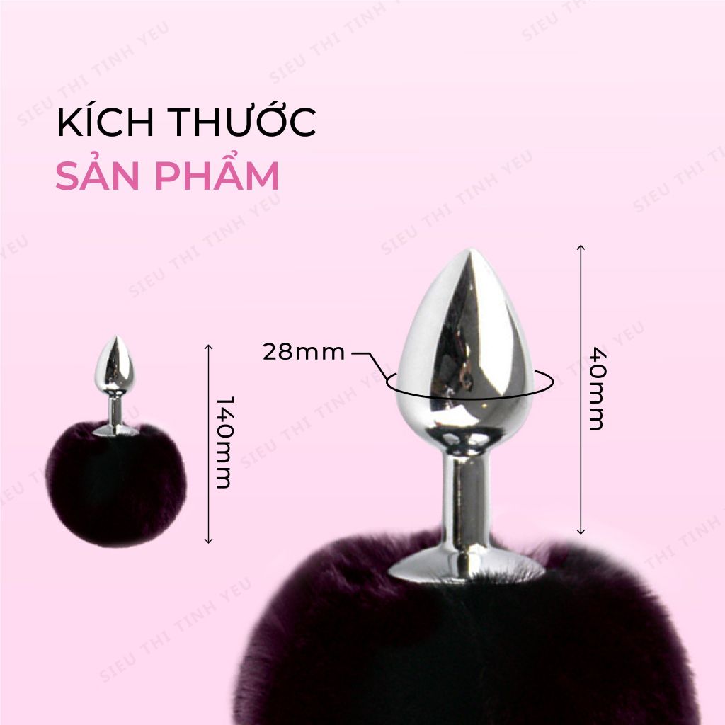 Đồ chơi hậu môn đuôi thỏ đen quyến rũ