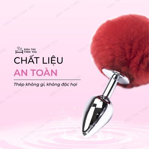 Đồ chơi hậu môn đuôi thỏ đỏ quyến rũ