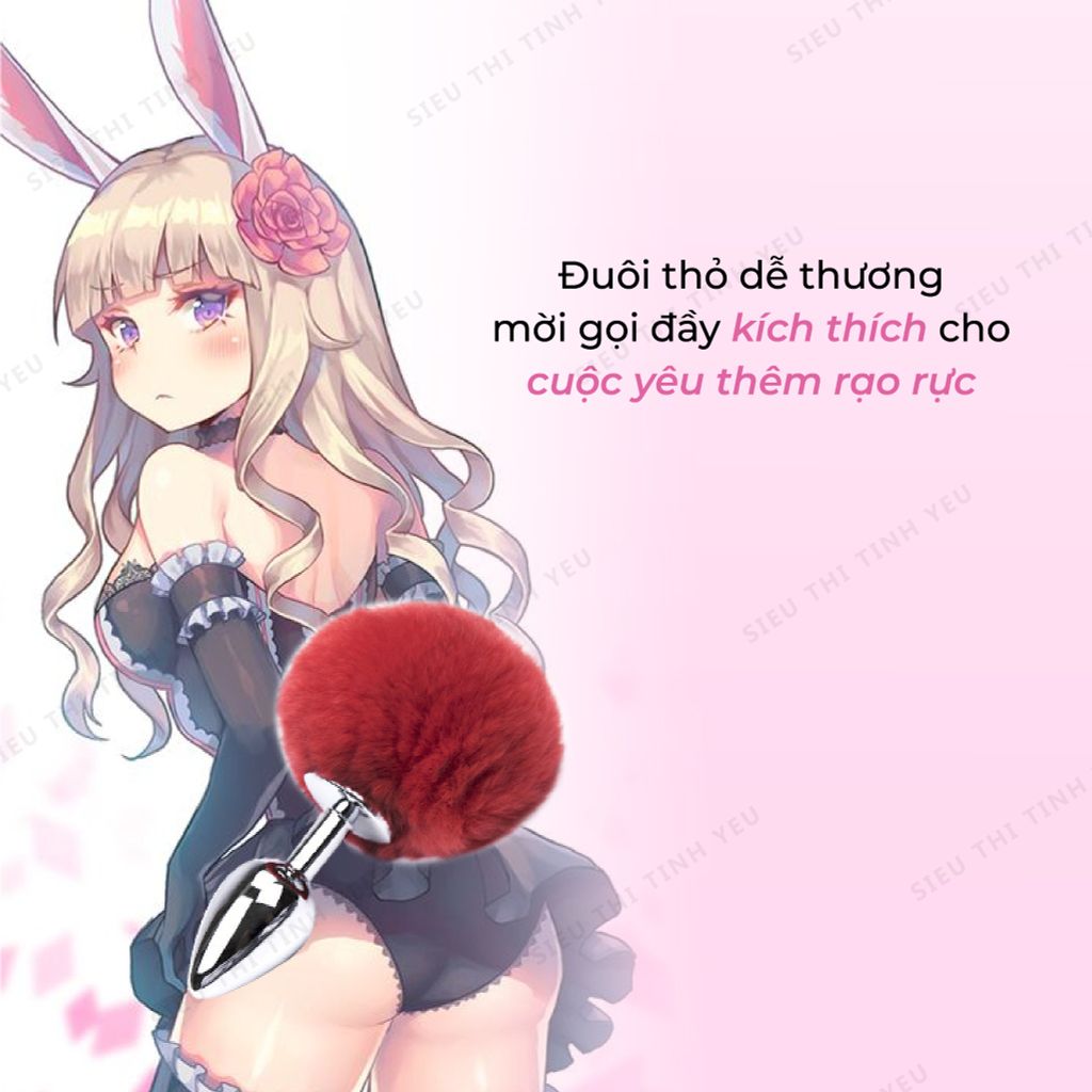 Đồ chơi hậu môn đuôi thỏ đỏ quyến rũ
