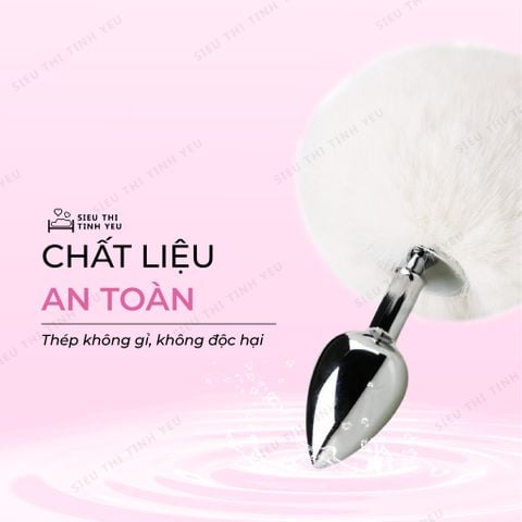 Đồ chơi hậu môn đuôi thỏ trắng quyến rũ