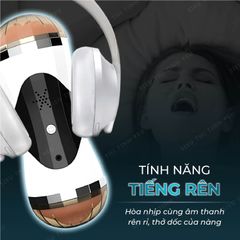 Âm đạo giả và miệng 2 đầu OEM Double Head rung đa chế độ có tiếng rên pin sạc màu đen