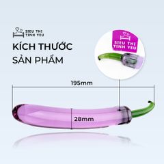 Dương vật giả pha lê hình quả cà tím