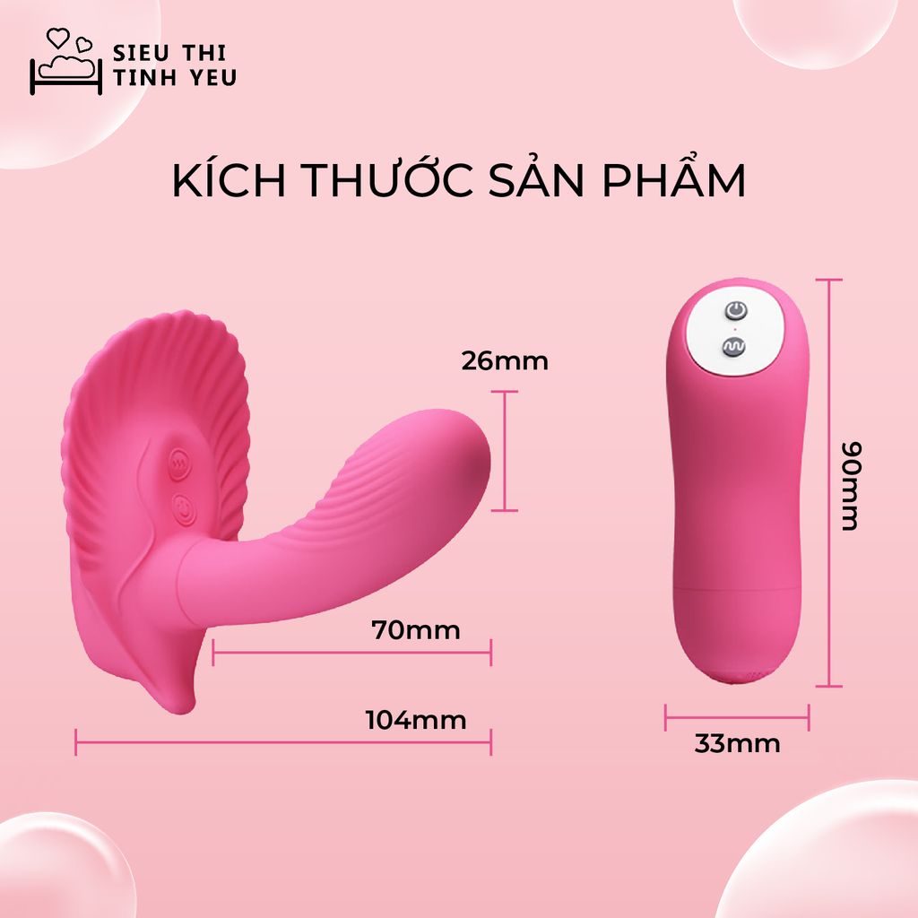 Dương vật giả Pretty Love Fancy Clamshell hình vỏ sò rung 30 chế độ dùng pin
