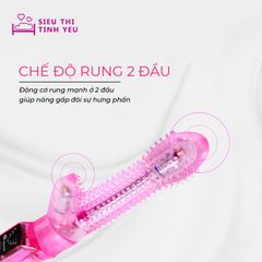 Dương vật giả Tease gai mềm 6 chế độ rung dùng pin