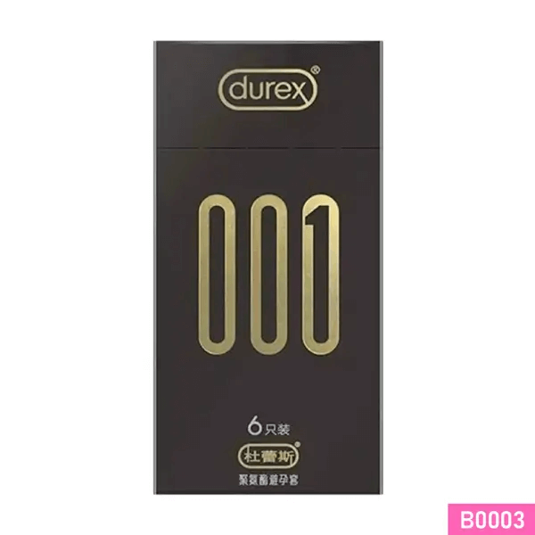 Bao cao su Durex 001 siêu mỏng gốc nước Hộp 6 cái