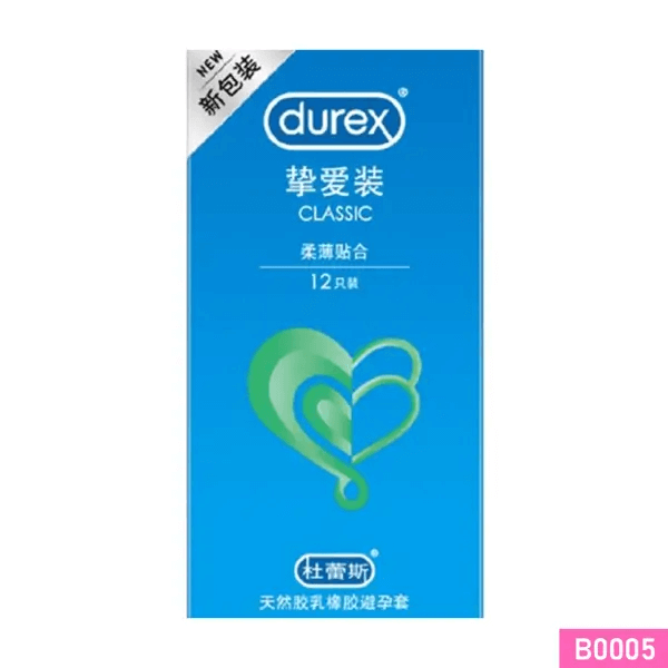 Bao cao su Durex Classic mỏng mềm Hộp 12 cái