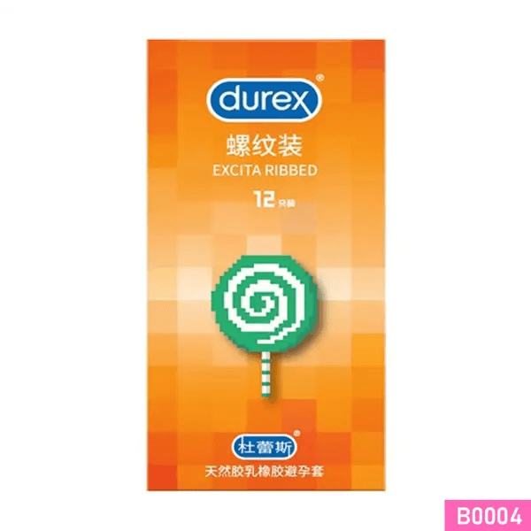 Bao cao su Durex Excita Ribbed thân ren Hộp 12 cái