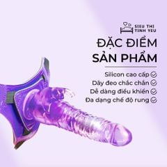 Dương vật giả có dây đeo Aphrodisia Harness Rabbit Dong 10 chế độ rung dùng pin