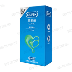 Bao cao su Durex Classic mỏng mềm Hộp 12 cái
