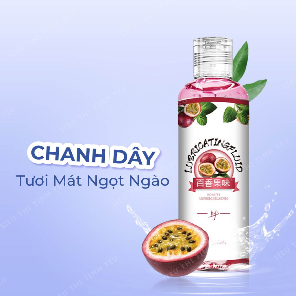 Gel bôi trơn Boyafei Passion Fruit hương chanh dây chai 200ml