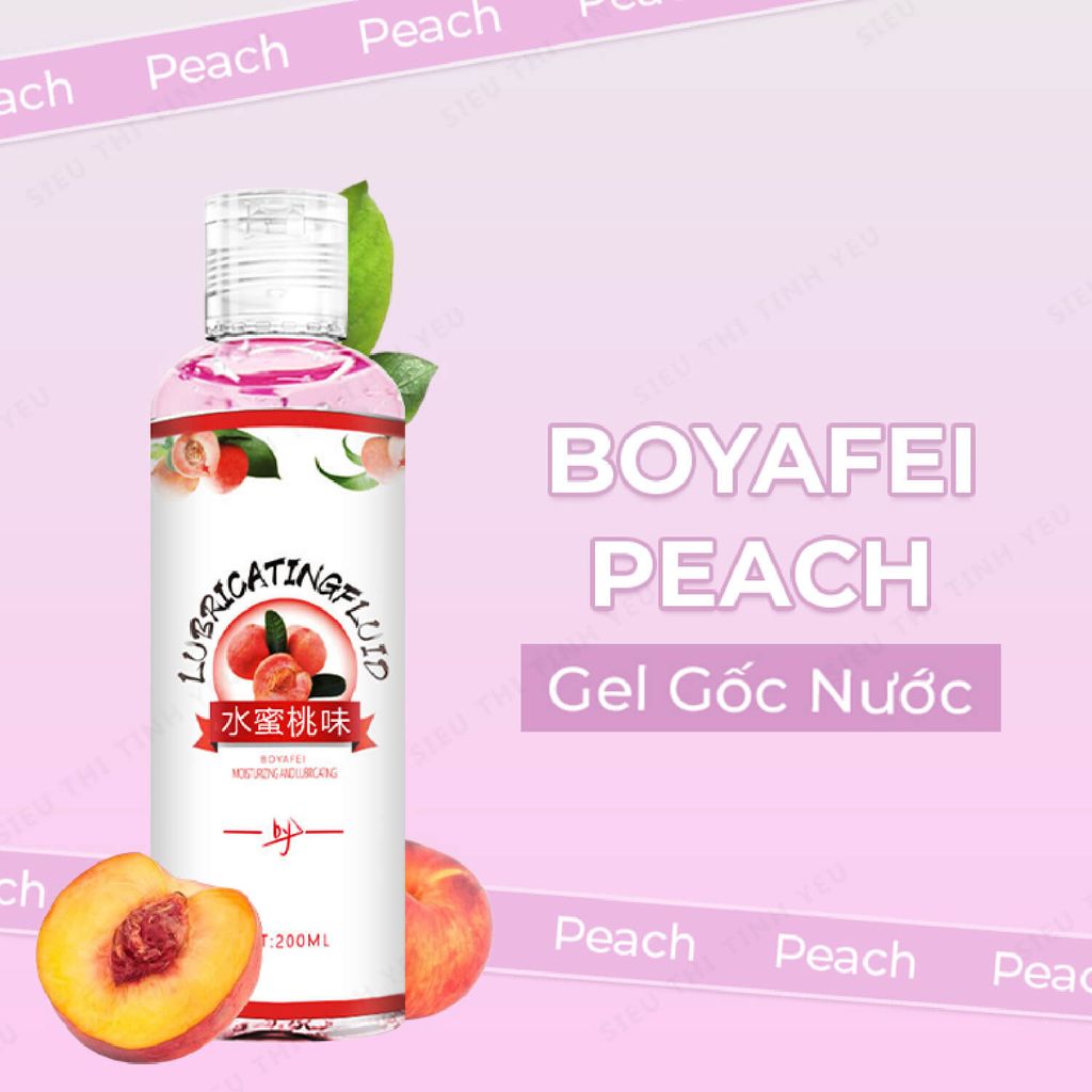 Gel bôi trơn Boyafei Peach hương đào chai 200ml