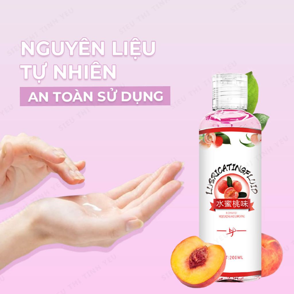 Gel bôi trơn Boyafei Peach hương đào chai 200ml