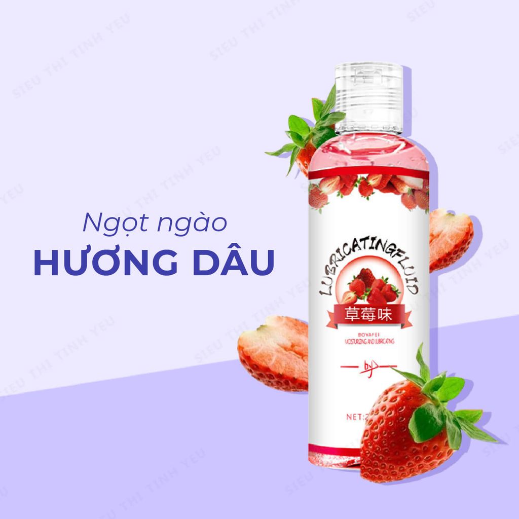 Gel bôi trơn Boyafei Strawberry hương dâu chai 200ml