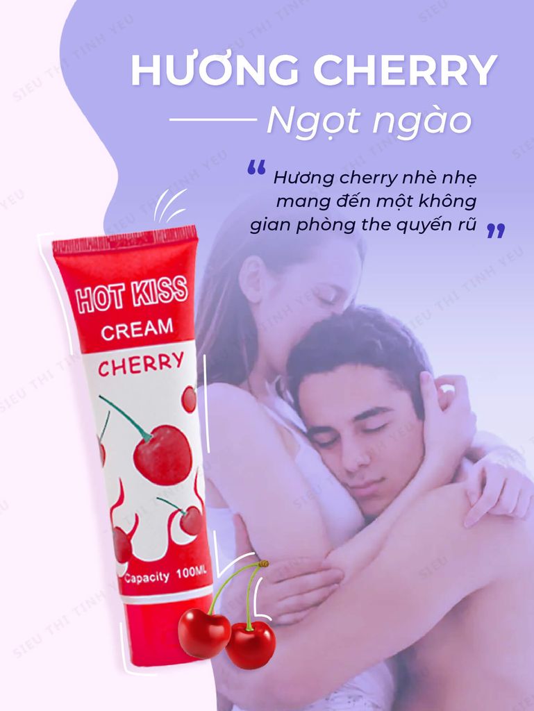 Gel bôi trơn Hotkiss hương cherry tuýp 100ml