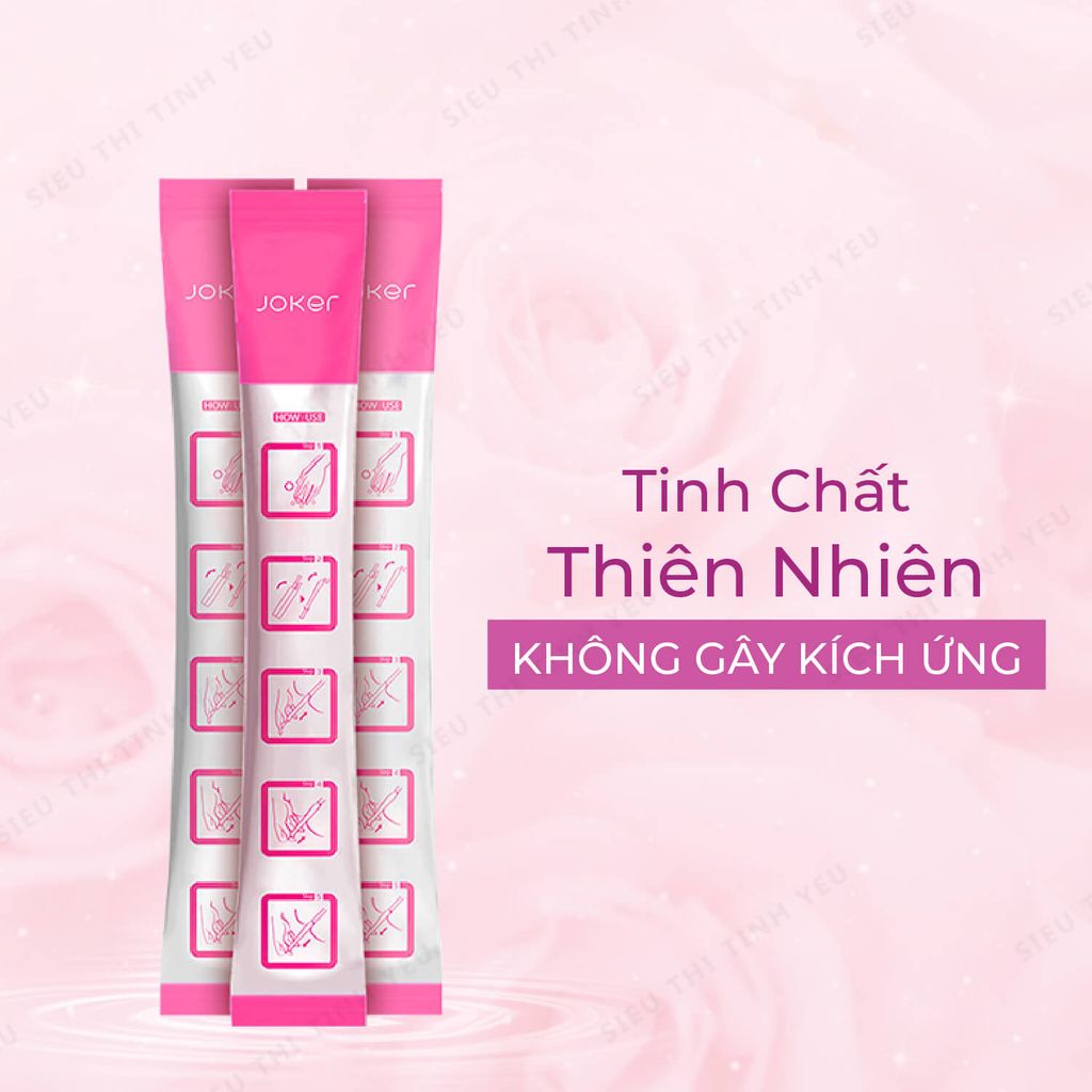 Gel bôi trơn Joker màu hồng hương hoa hồng hộp 12 ống