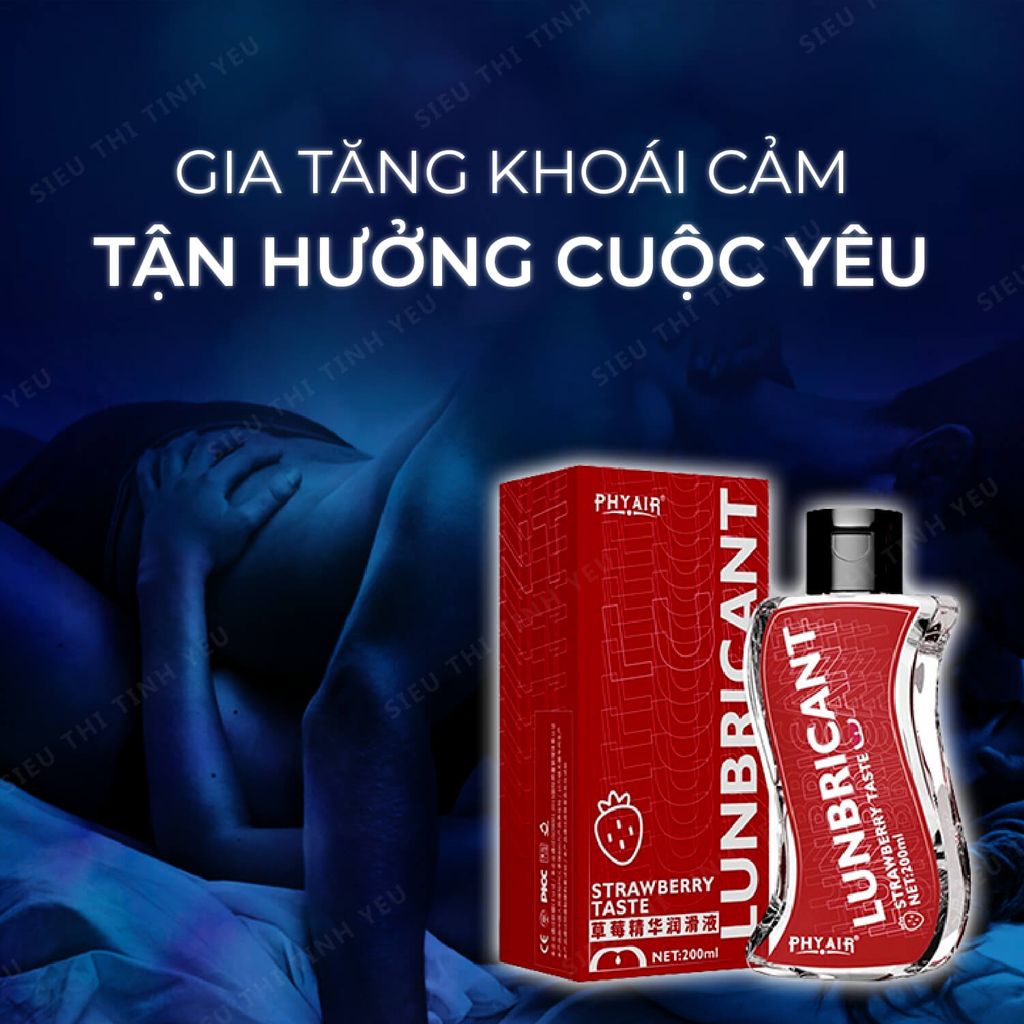 Gel bôi trơn Phyair Strawberry hương dâu chai 200ml
