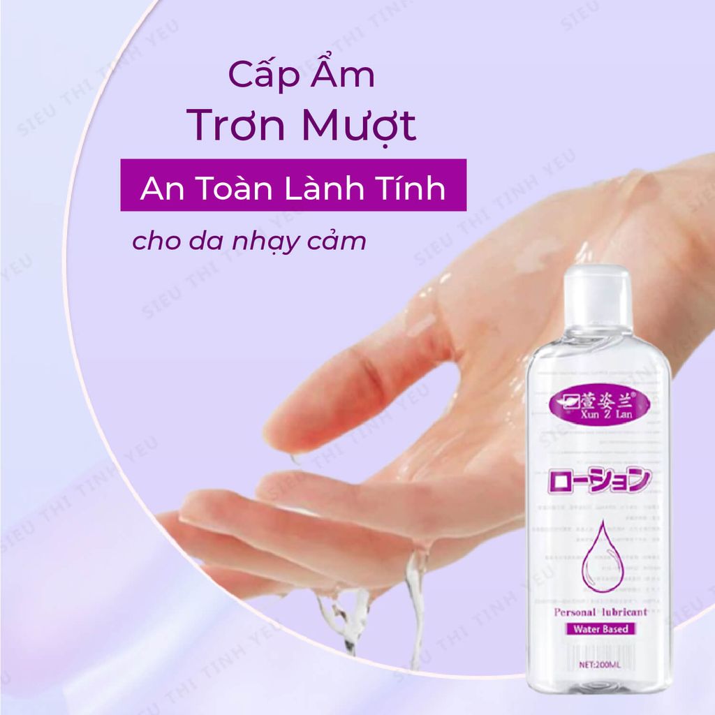 Gel bôi trơn Xun Z Lan gốc nước chai 200ml