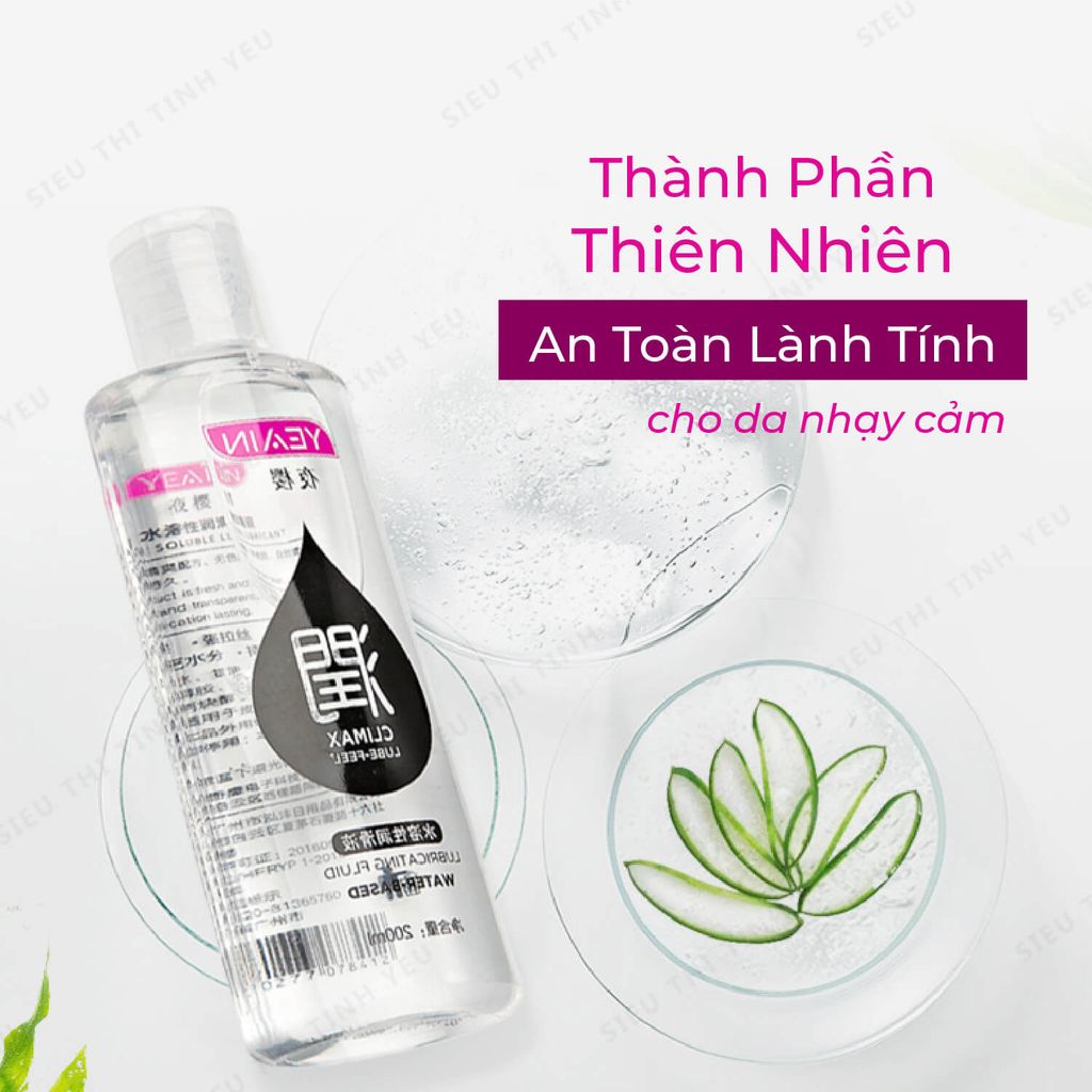 Gel bôi trơn Yeain Climax Lube Feel gốc nước chai 200ml