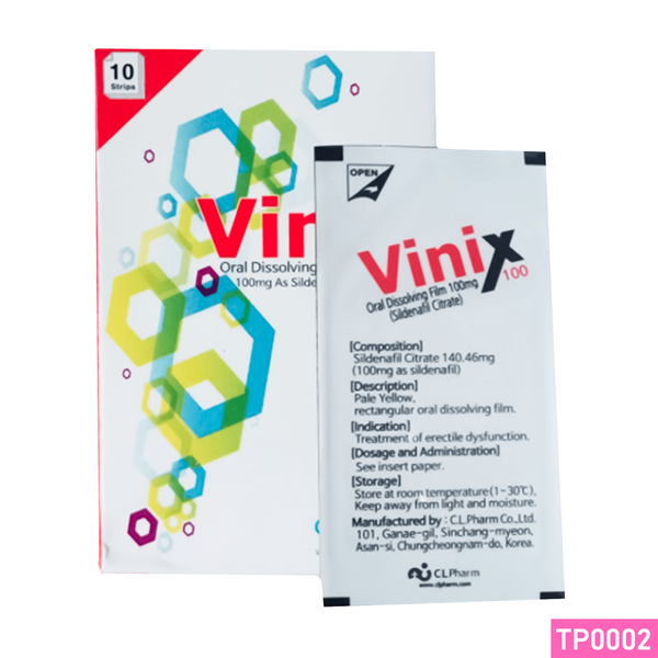 Tem ngậm kéo dài Vinix 100mg hộp 10 tem