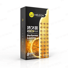 Bao cao su Meleon Performa Lasting Plus 8 Times thân gai hạt nổi lớn Hộp 12 cái