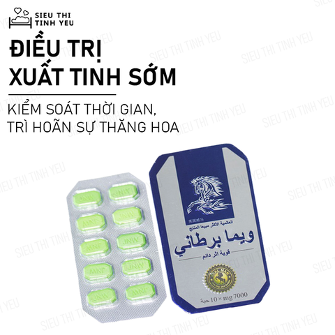 Viên uống cường dương Ngựa Thái 7000mg tăng cường sinh lý hộp thiết 10 viên