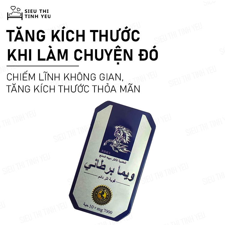 Viên uống cường dương Ngựa Thái 7000mg tăng cường sinh lý hộp thiết 10 viên