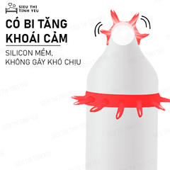 Bao cao su OLO Nai Xanh đầu râu vòng gai có bi mềm 1.5cm hộp 1 cái