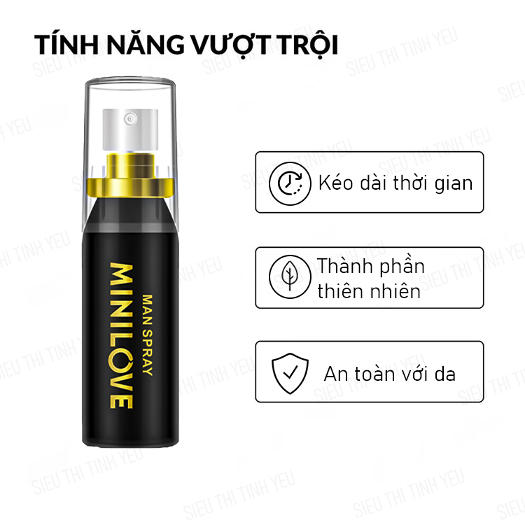 Chai xịt MiniLove Men Gold Love Spray kéo dài thời gian 15ml