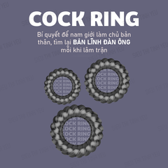 Vòng đeo Cock Ring đen kéo dài thời gian