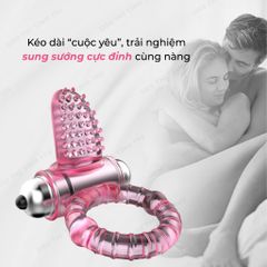 Vòng đeo Baile Sweet kéo dài thời gian có rung gai nổi lớn dùng pin