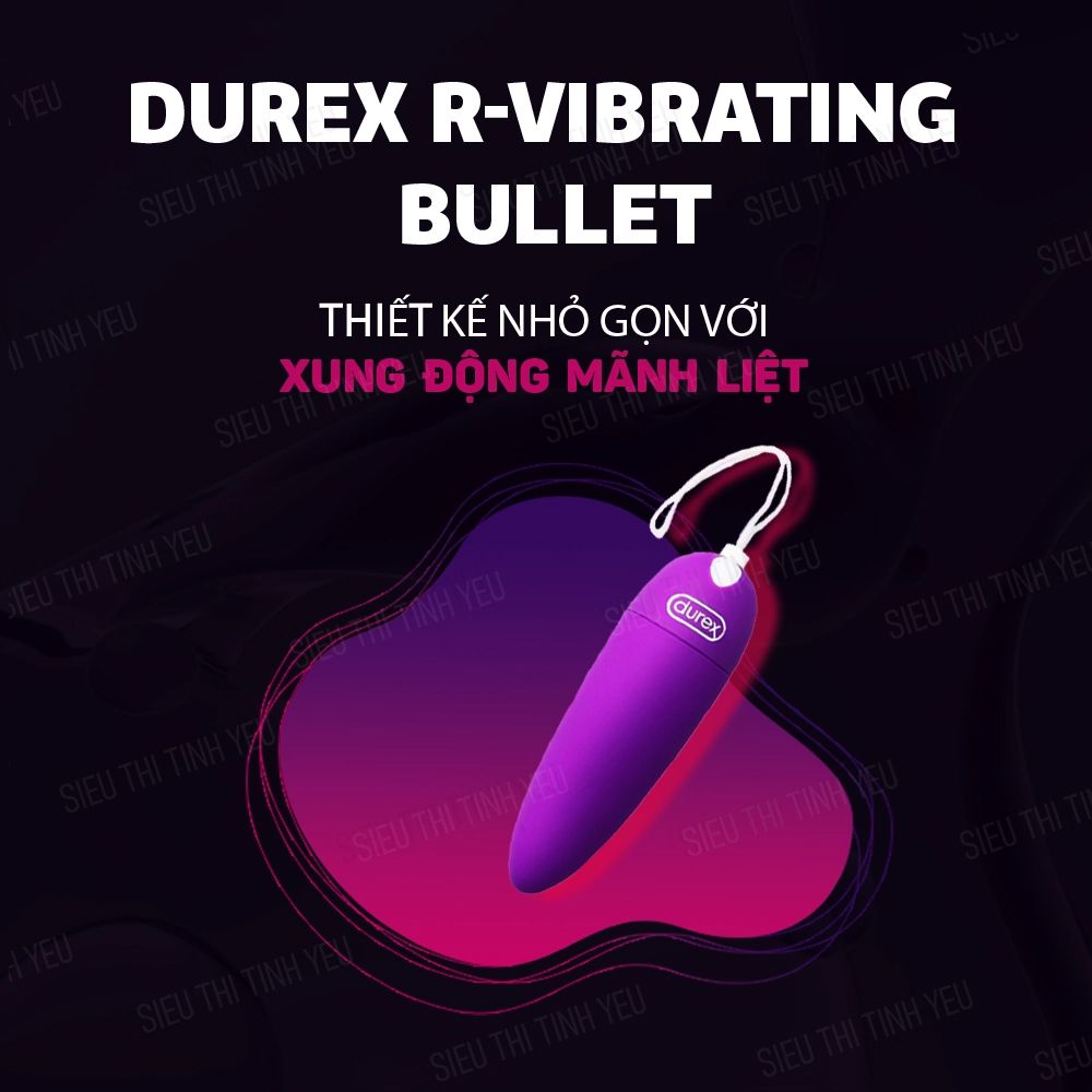 Trứng rung Durex R-Vibrating Bullet 5 chế độ rung pin sạc