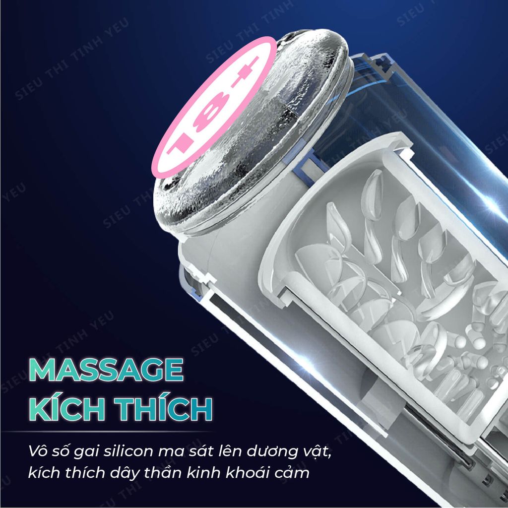 Âm đạo giả Leten Rotating Masturbation AC rung thụt xoay ngoáy đa chế độ có tiếng rên pin sạc